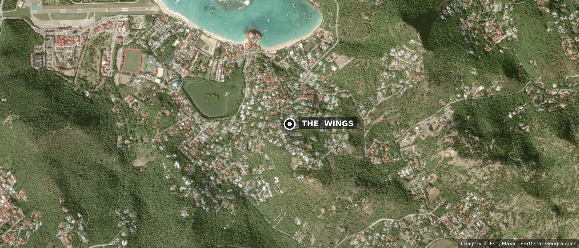 Map showing the location of Villa The Wings, Saint-Jean, Saint Barthélemy