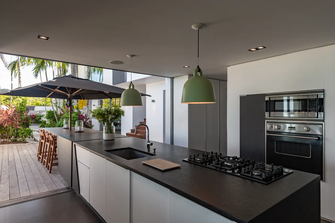 The kitchen and courtyard